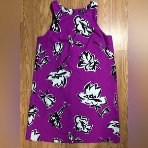 Lauren Ralph Lauren Magenta Floral Sleeveless Dress Lined Size 10 NWOT
